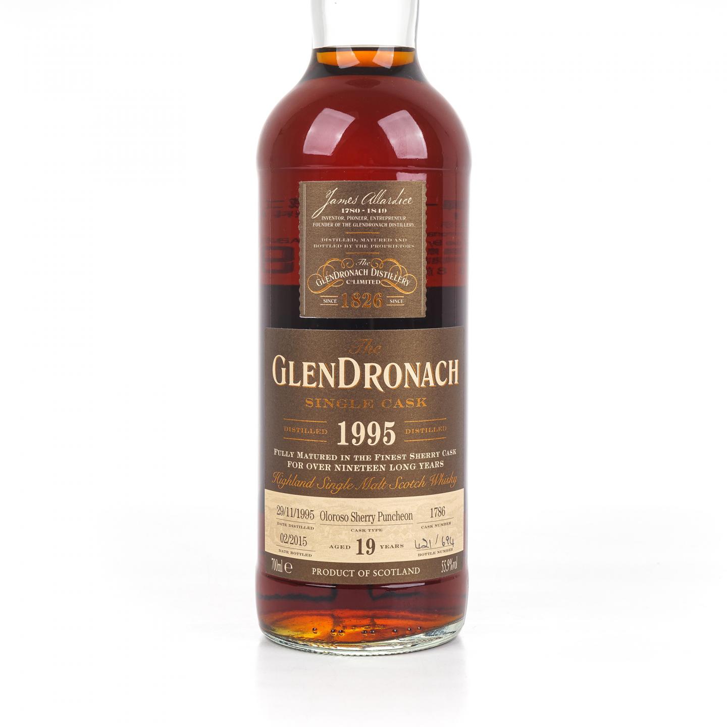 Glendronach 格兰多纳 19年 1995-2015 雪莉单桶#1786