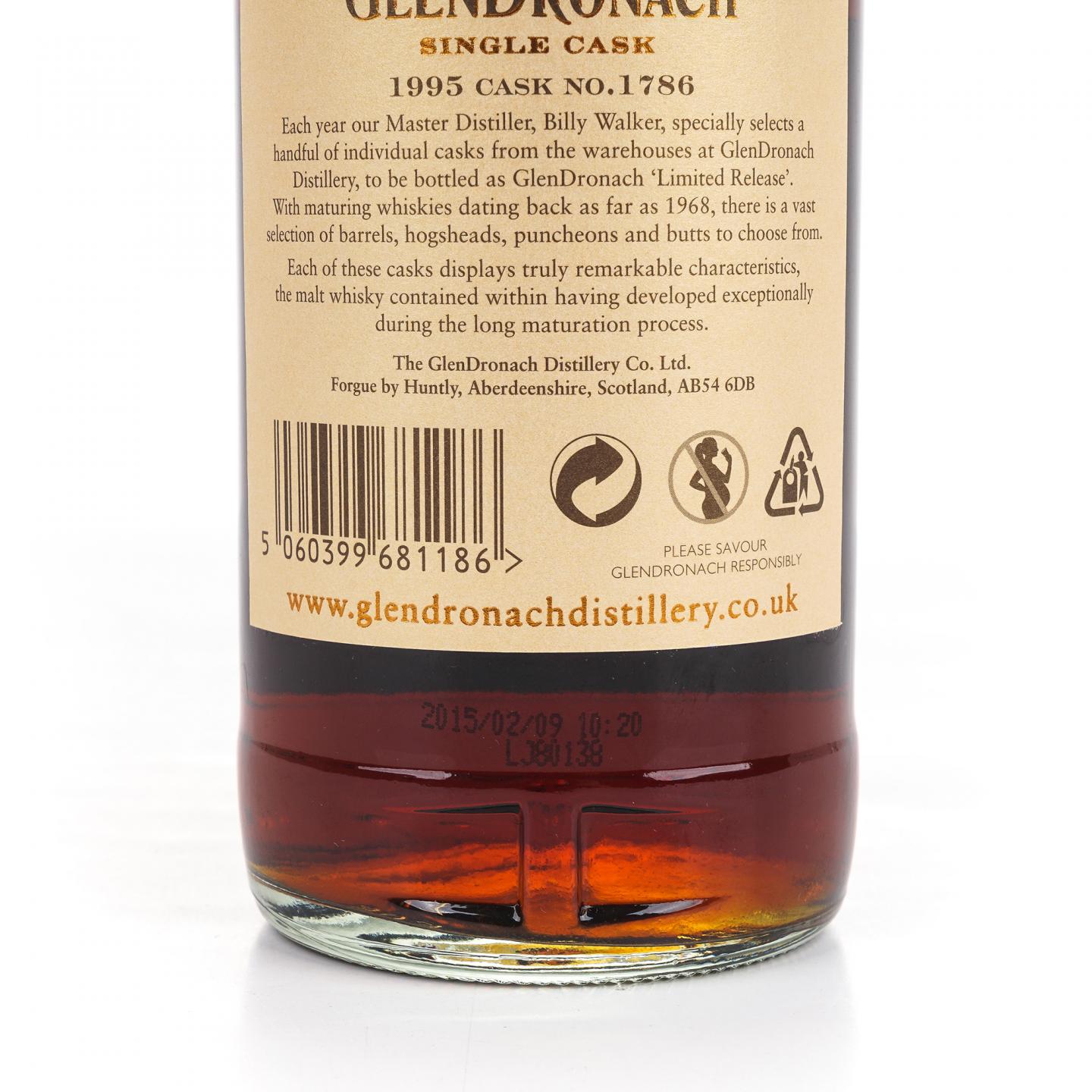 Glendronach 格兰多纳 19年 1995-2015 雪莉单桶#1786