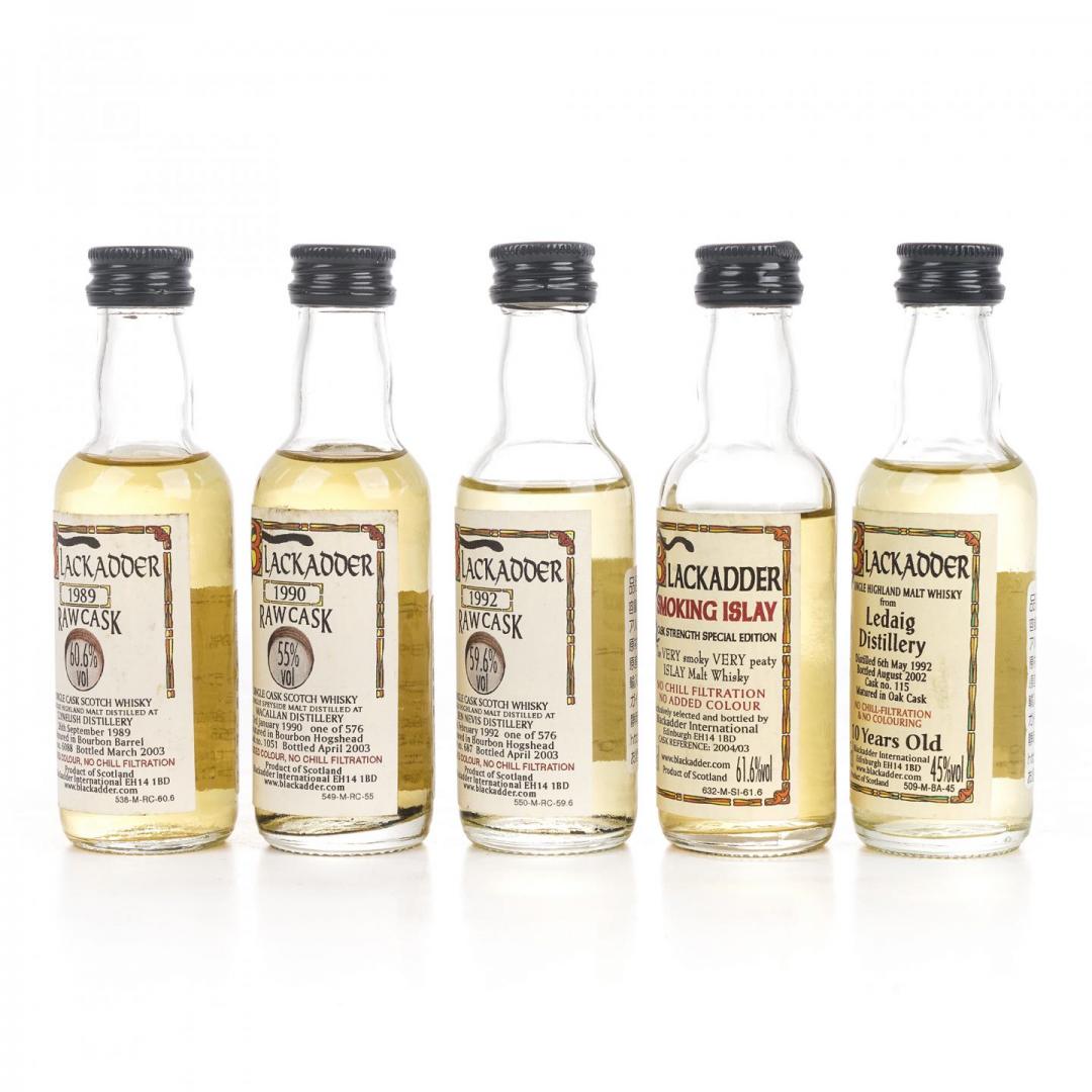 【别致套装】克里尼利基1989-2003/麦卡伦1990-2003/本尼维斯1992-2003/阿贝 2004/里爵1992-2002 13/13/11/约10年/10年单桶单一麦芽威士忌5只组 60.6/55/59.6/61.6/45% 50mlx5