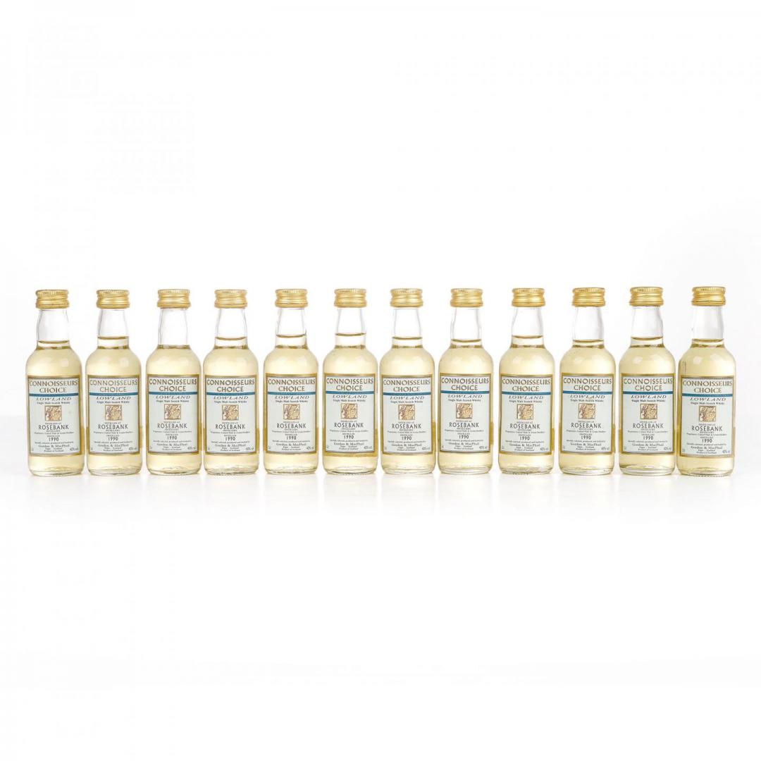 【绝版珍稀】Rosebank罗斯班克1990 地图标单一麦芽威士忌套装12只组 40% 50mlx12