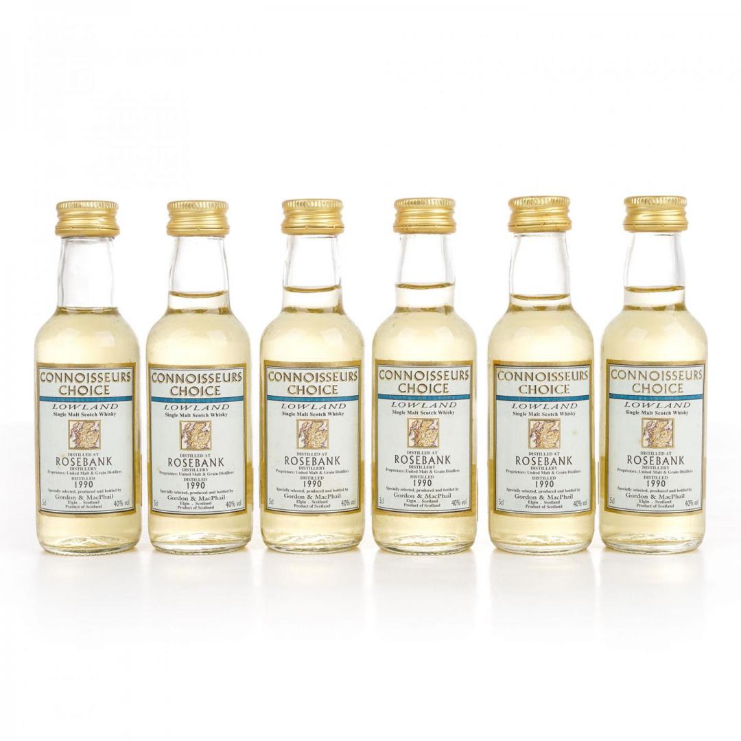 【绝版珍稀】Rosebank罗斯班克1990 地图标单一麦芽威士忌套装12只组 40% 50mlx12