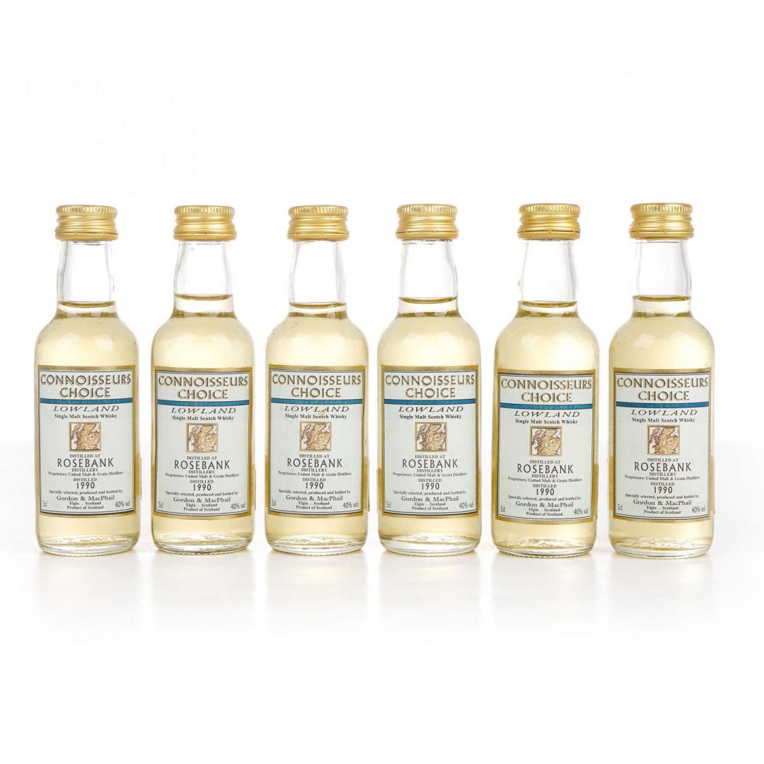 【绝版珍稀】Rosebank罗斯班克1990 地图标单一麦芽威士忌套装12只组 40% 50mlx12