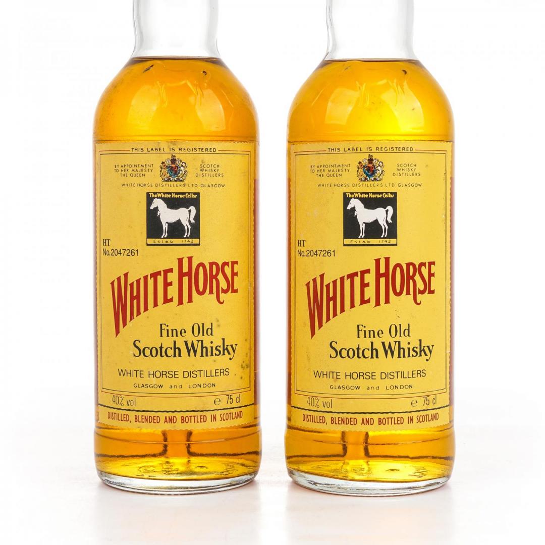 【乐加维林+泰斯卡】70-80年代 White Horse白马 古典威士忌2只组 40% 750mlx2