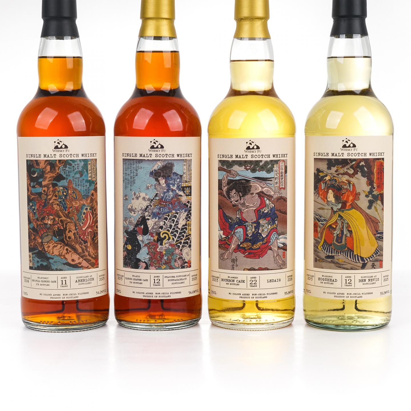 本尼维斯 12年/里爵 22年/雅伯莱 11年/布纳哈本 12年 通俗水浒传豪杰系列 4瓶组*700ml