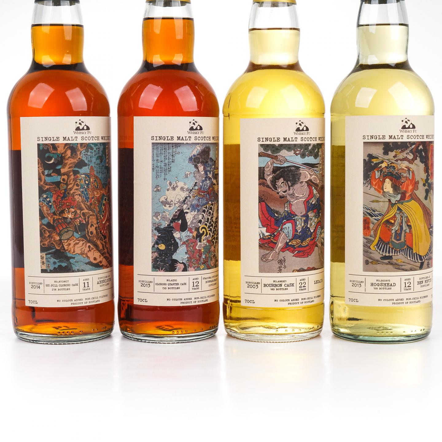 本尼维斯 12年/里爵 22年/雅伯莱 11年/布纳哈本 12年 通俗水浒传豪杰系列 4瓶组*700ml