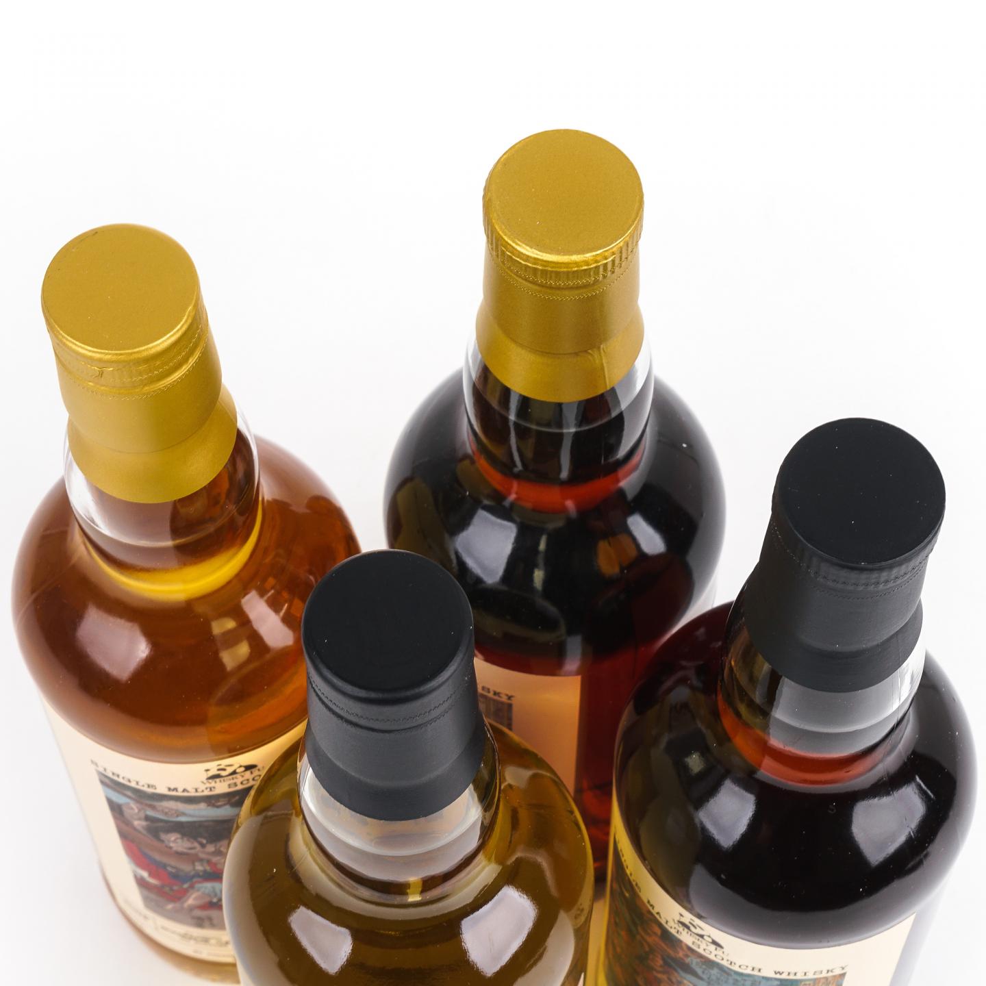 本尼维斯 12年/里爵 22年/雅伯莱 11年/布纳哈本 12年 通俗水浒传豪杰系列 4瓶组*700ML