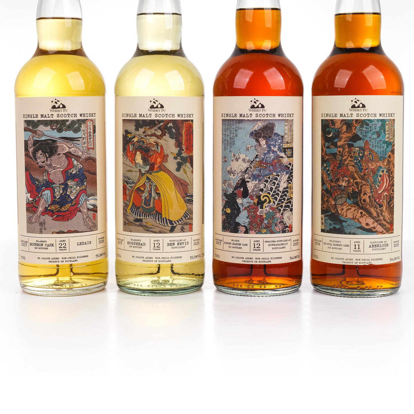 本尼维斯 12年/里爵 22年/雅伯莱 11年/布纳哈本 12年 通俗水浒传豪杰系列 4瓶组*700ML