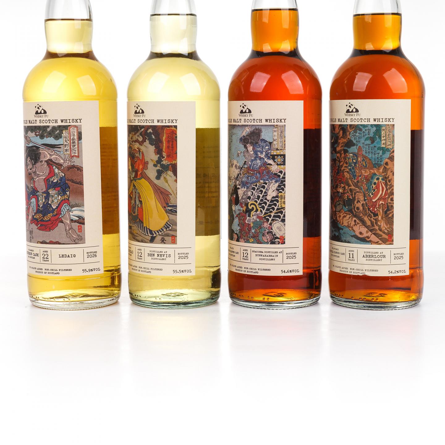 本尼维斯 12年/里爵 22年/雅伯莱 11年/布纳哈本 12年 通俗水浒传豪杰系列 4瓶组*700ML