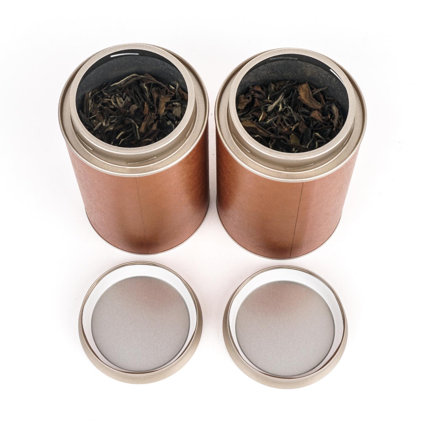 1990年代 福鼎磻溪 有性群体种贡眉老白茶 散茶 50g*2罐组 干仓