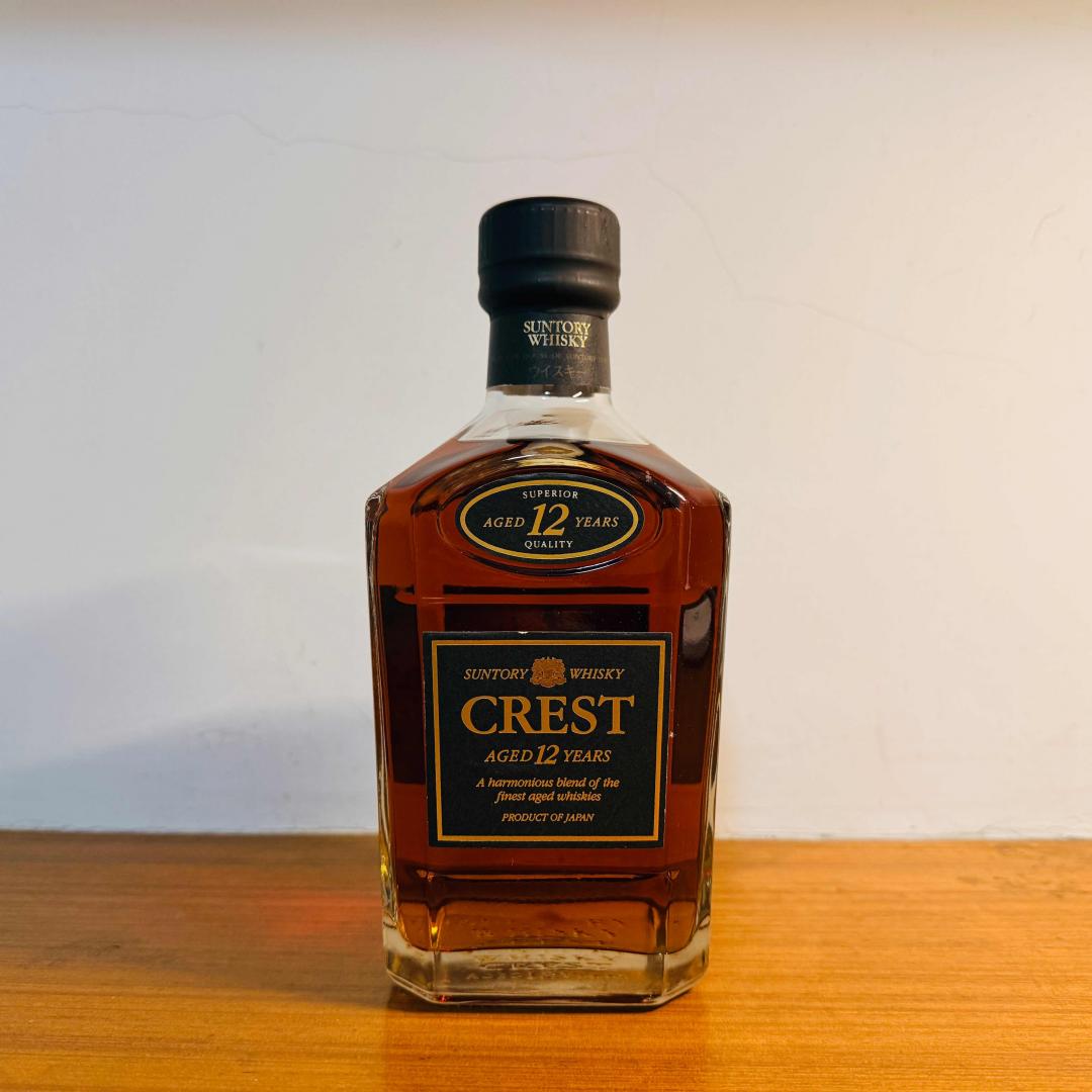 1989年 三得利 双狮标首版「CREST 12年」水晶瓶威士忌 43% 750ml