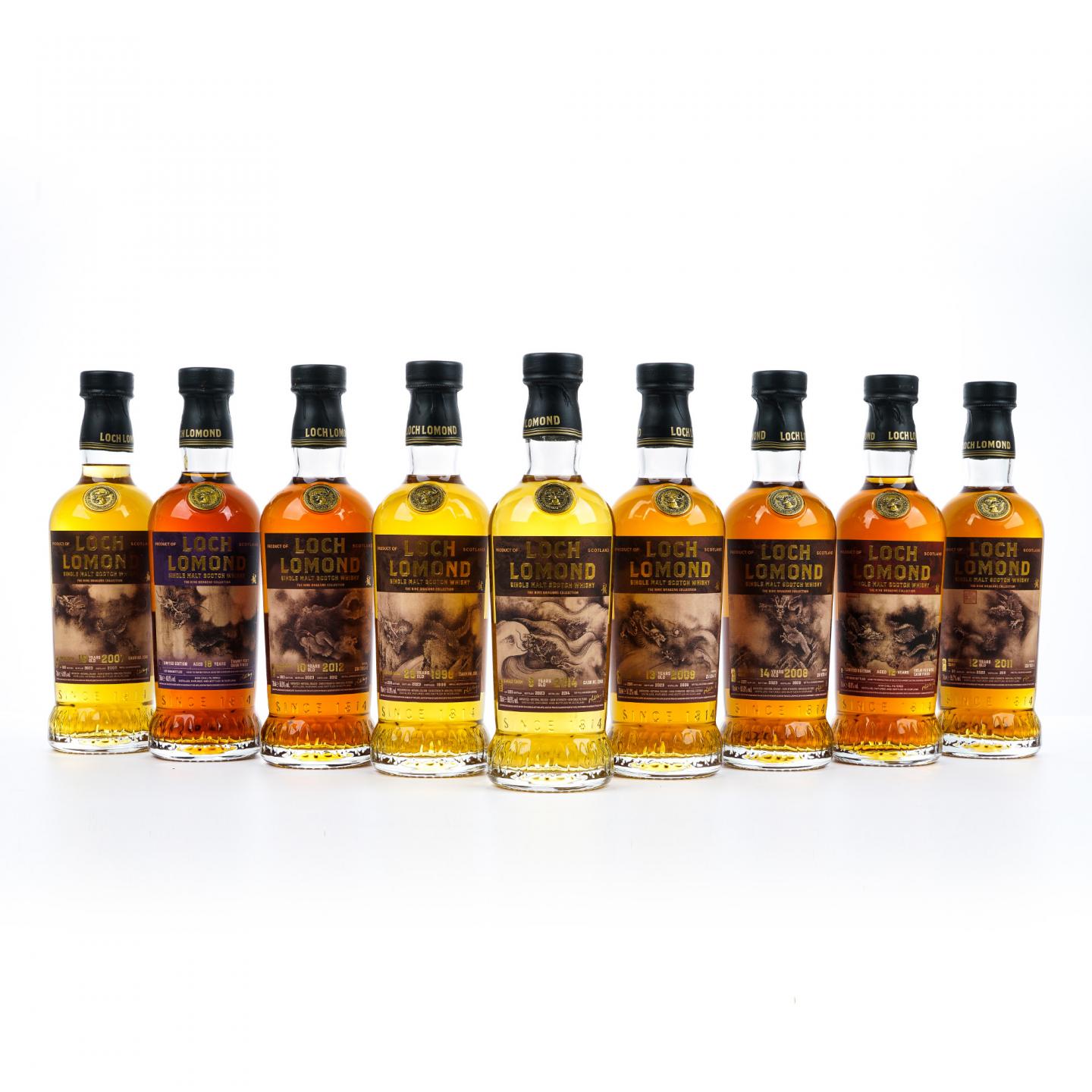 Loch Lomond 罗曼湖 龙年限定版 陈容《九龙图》 9瓶组