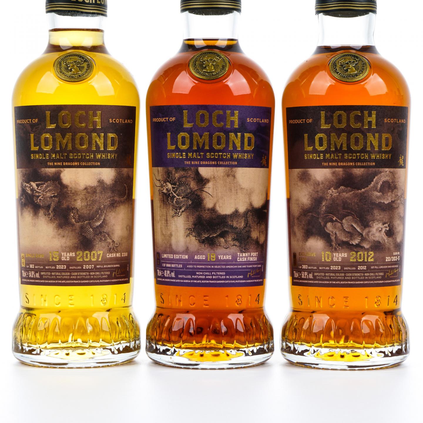 Loch Lomond 罗曼湖 龙年限定版 陈容《九龙图》 9瓶组