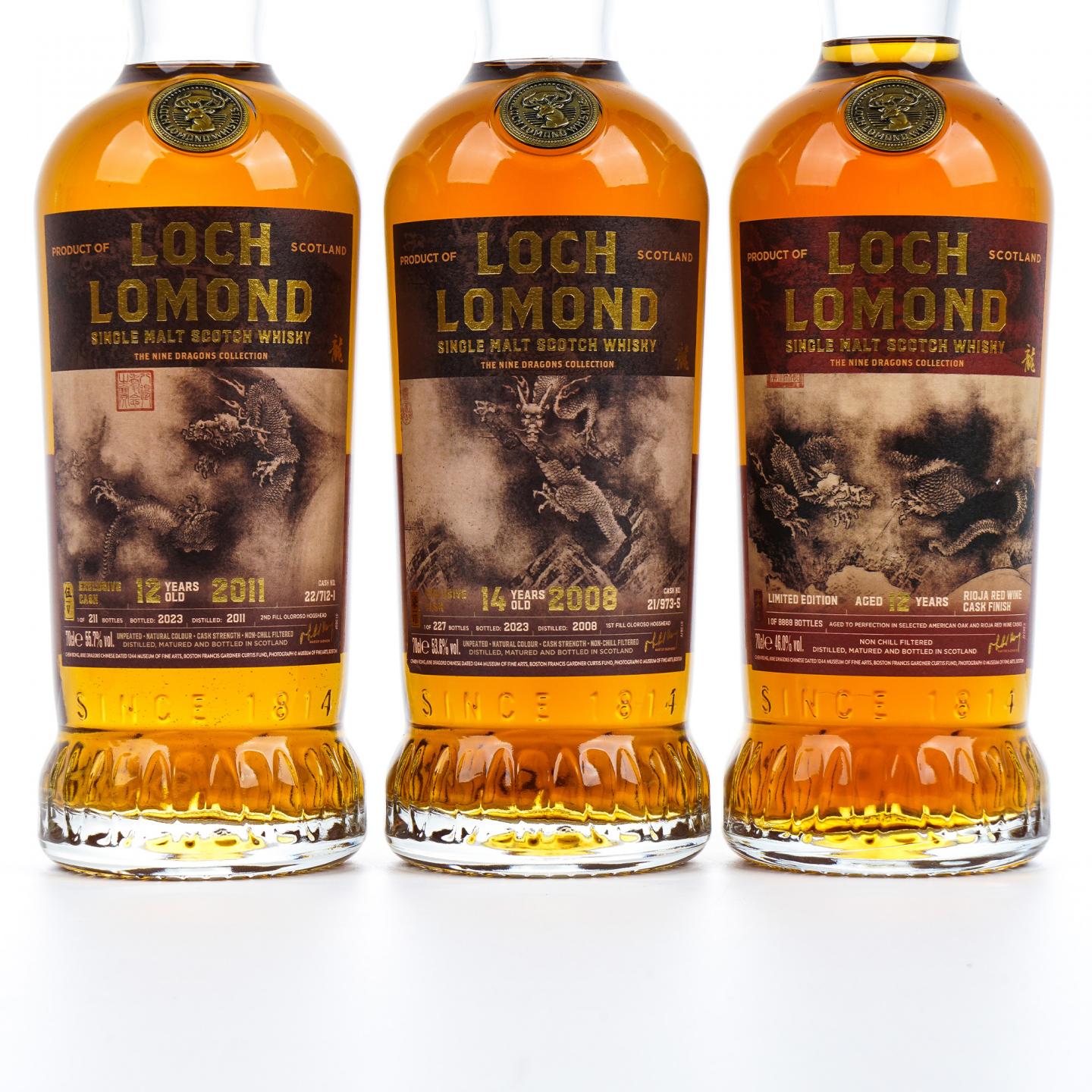 Loch Lomond 罗曼湖 龙年限定版 陈容《九龙图》 9瓶组