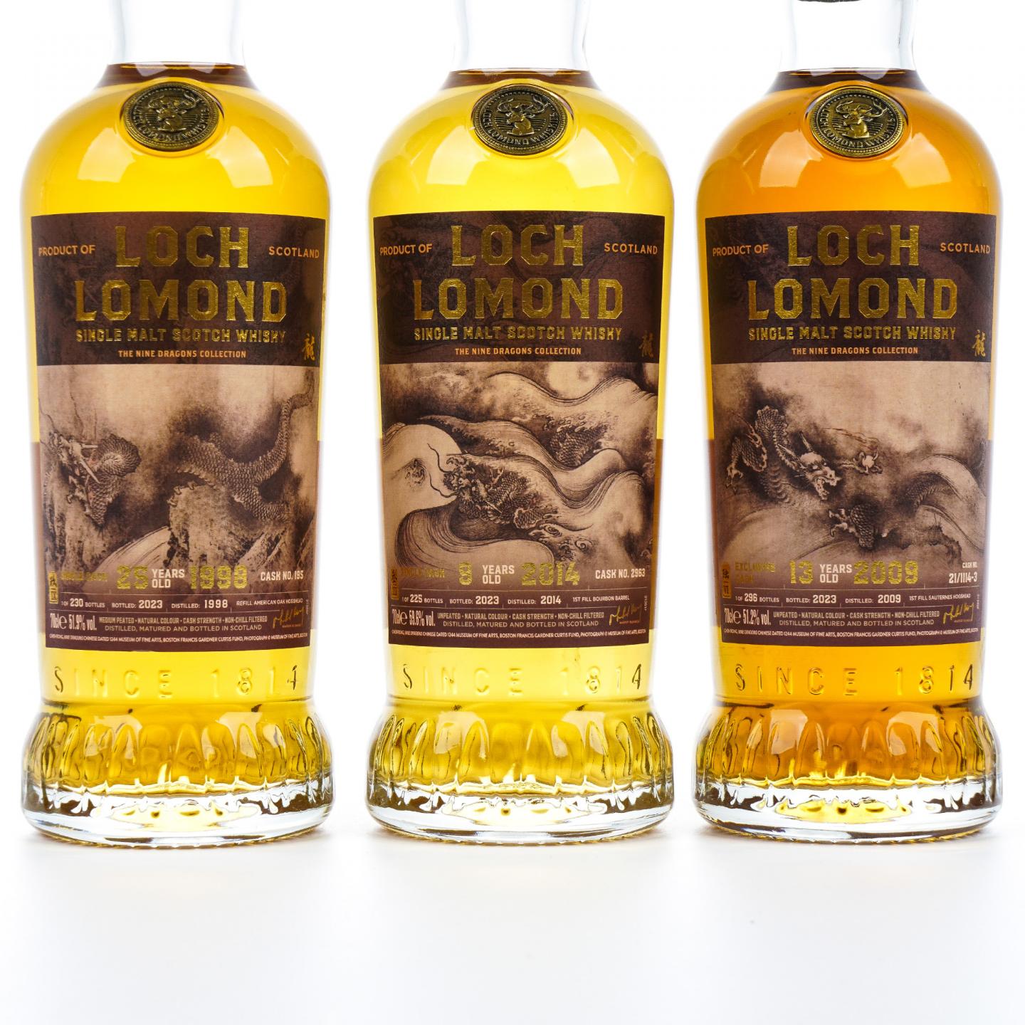 Loch Lomond 罗曼湖 龙年限定版 陈容《九龙图》 9瓶组