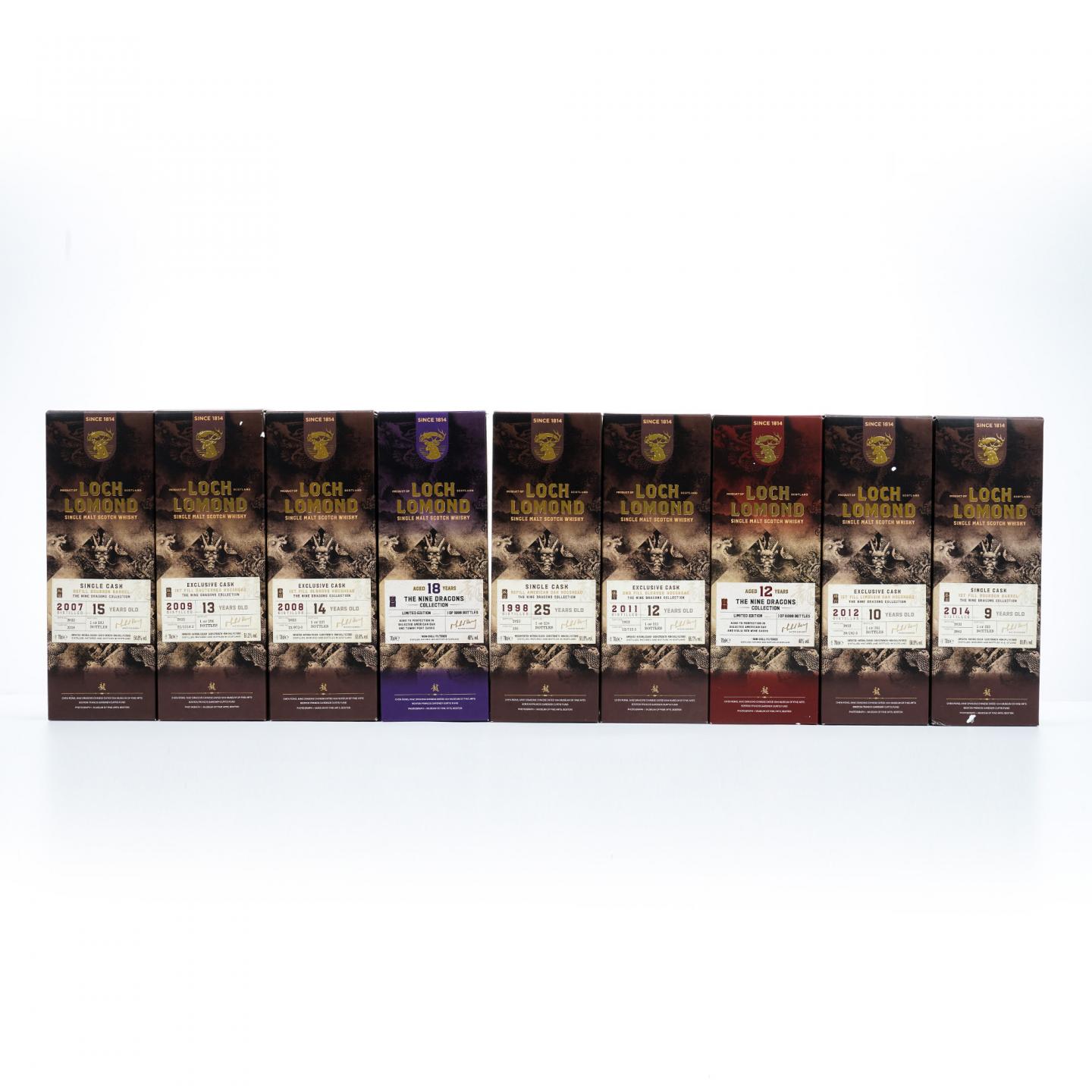 Loch Lomond 罗曼湖 龙年限定版 陈容《九龙图》 9瓶组