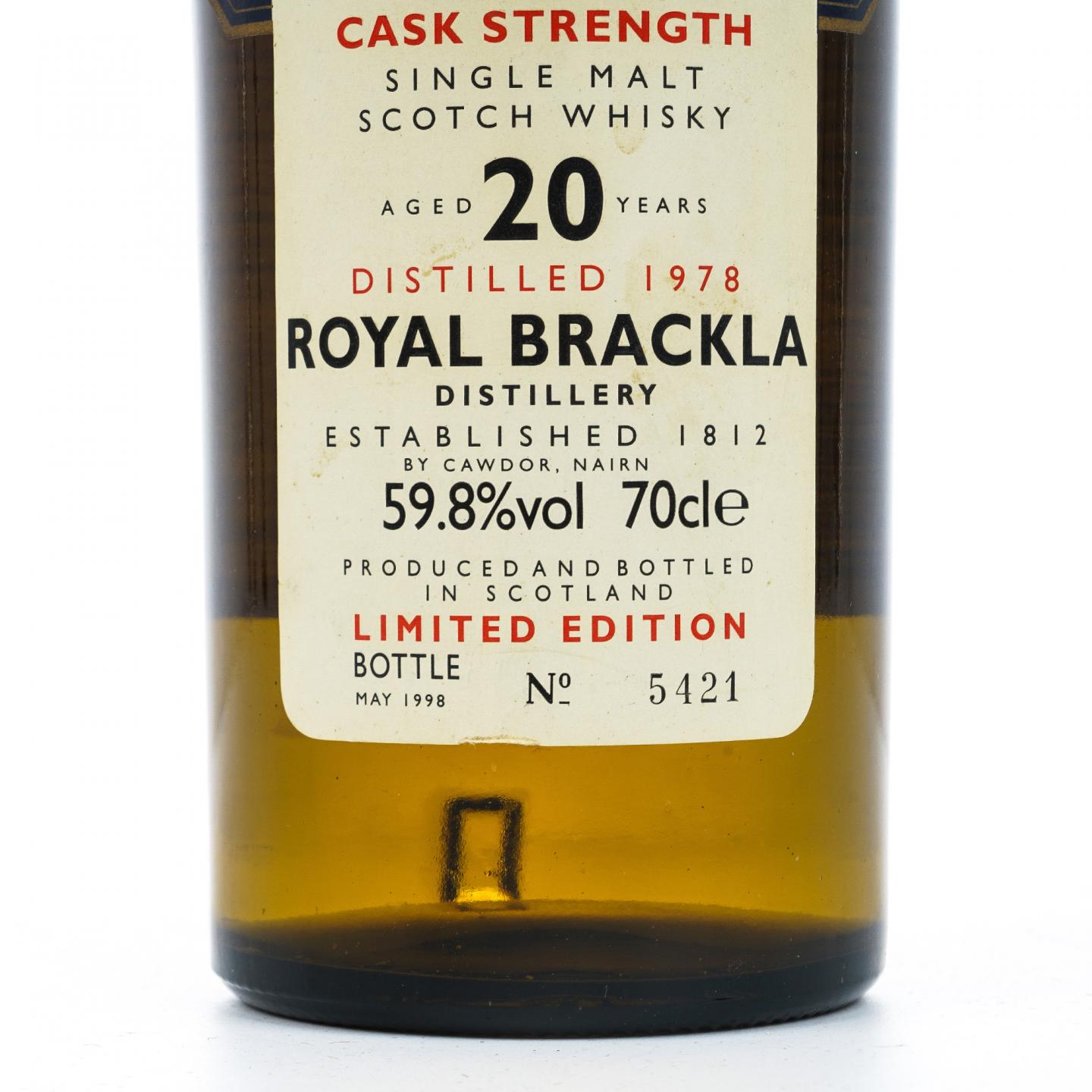 Royal brackla 皇家布莱克拉 20年 1978-1998 RMS