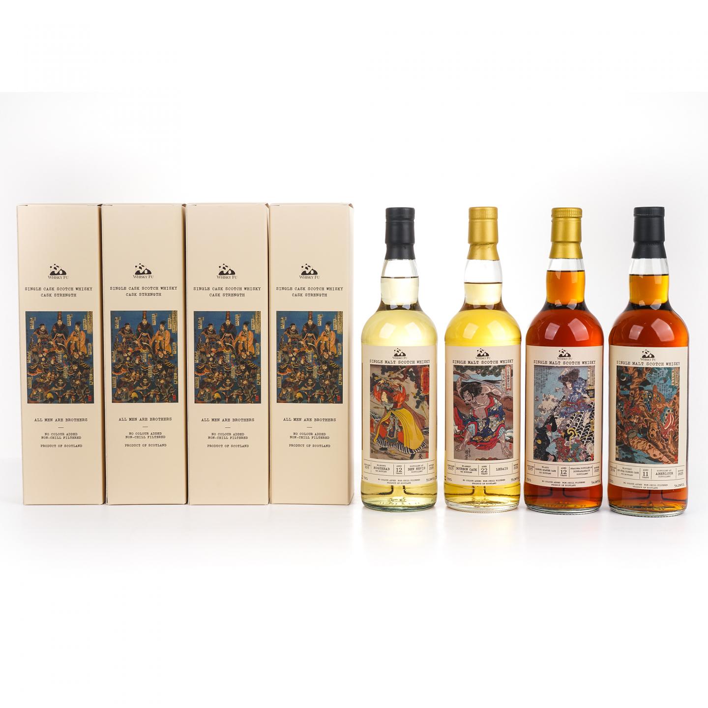 本尼维斯 12年/里爵 22年/雅伯莱 11年/布纳哈本 12年 通俗水浒传豪杰系列 4瓶组*700ml