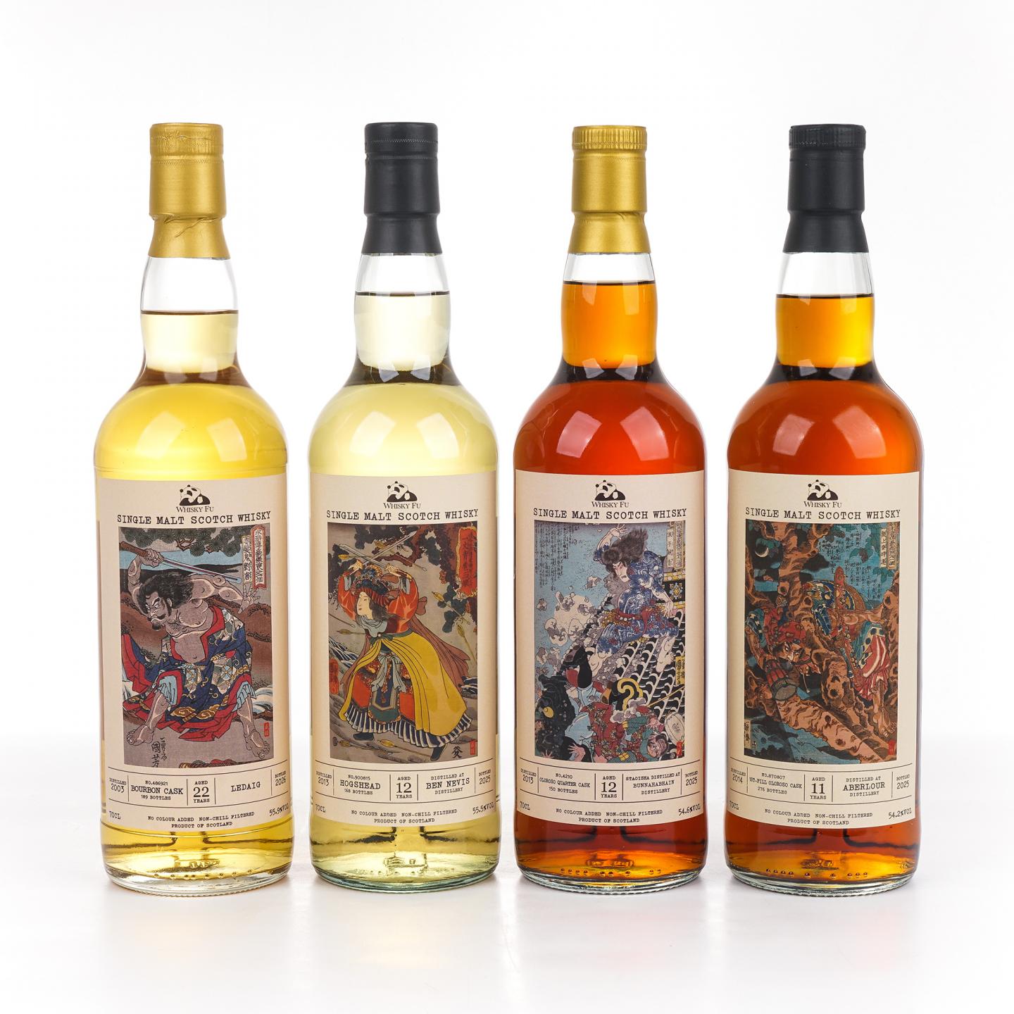 本尼维斯 12年/里爵 22年/雅伯莱 11年/布纳哈本 12年 通俗水浒传豪杰系列 4瓶组*700ML