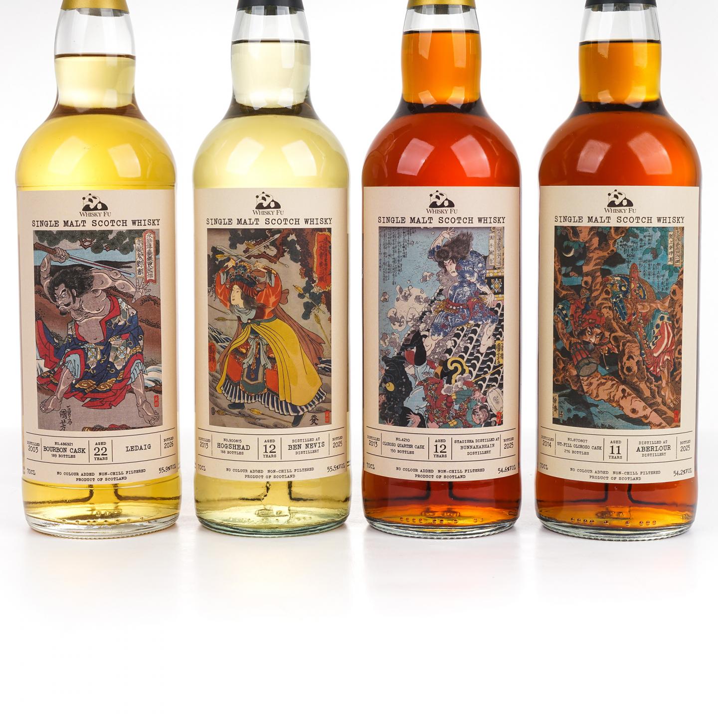 本尼维斯 12年/里爵 22年/雅伯莱 11年/布纳哈本 12年 通俗水浒传豪杰系列 4瓶组*700ML