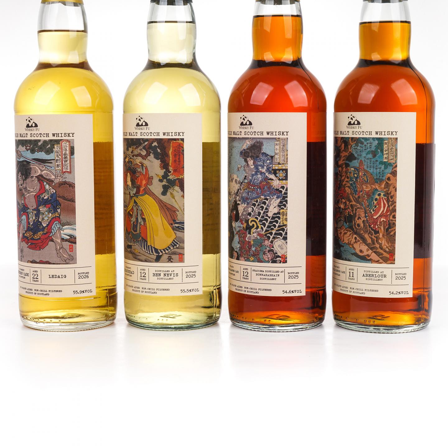 本尼维斯 12年/里爵 22年/雅伯莱 11年/布纳哈本 12年 通俗水浒传豪杰系列 4瓶组*700ML