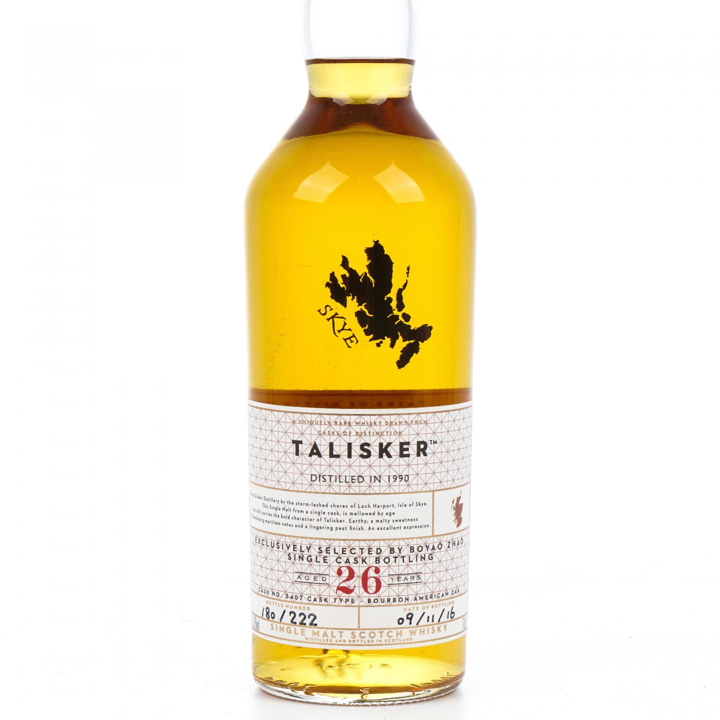 Talisker 泰斯卡 26年 1990-2016 COD 赵波尧选桶