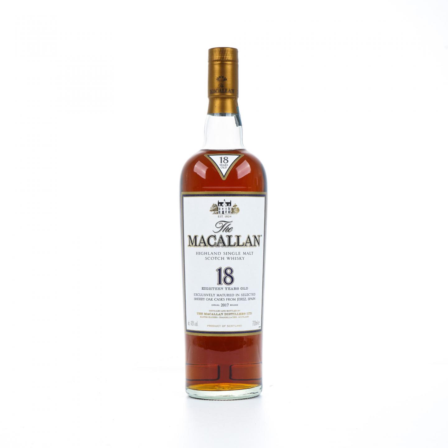Macallan 麦卡伦 18年 2017 雪莉桶