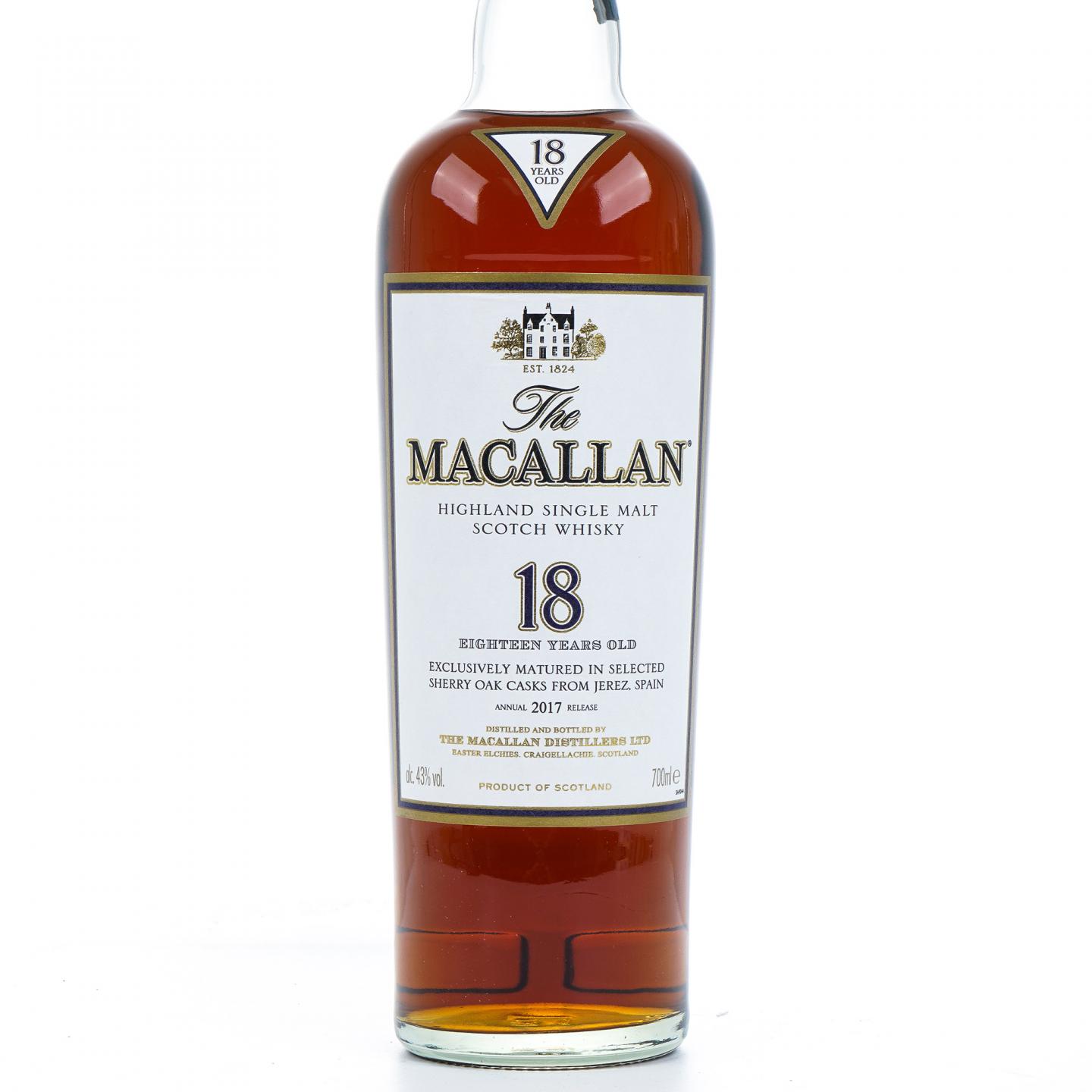 Macallan 麦卡伦 18年 2017 雪莉桶