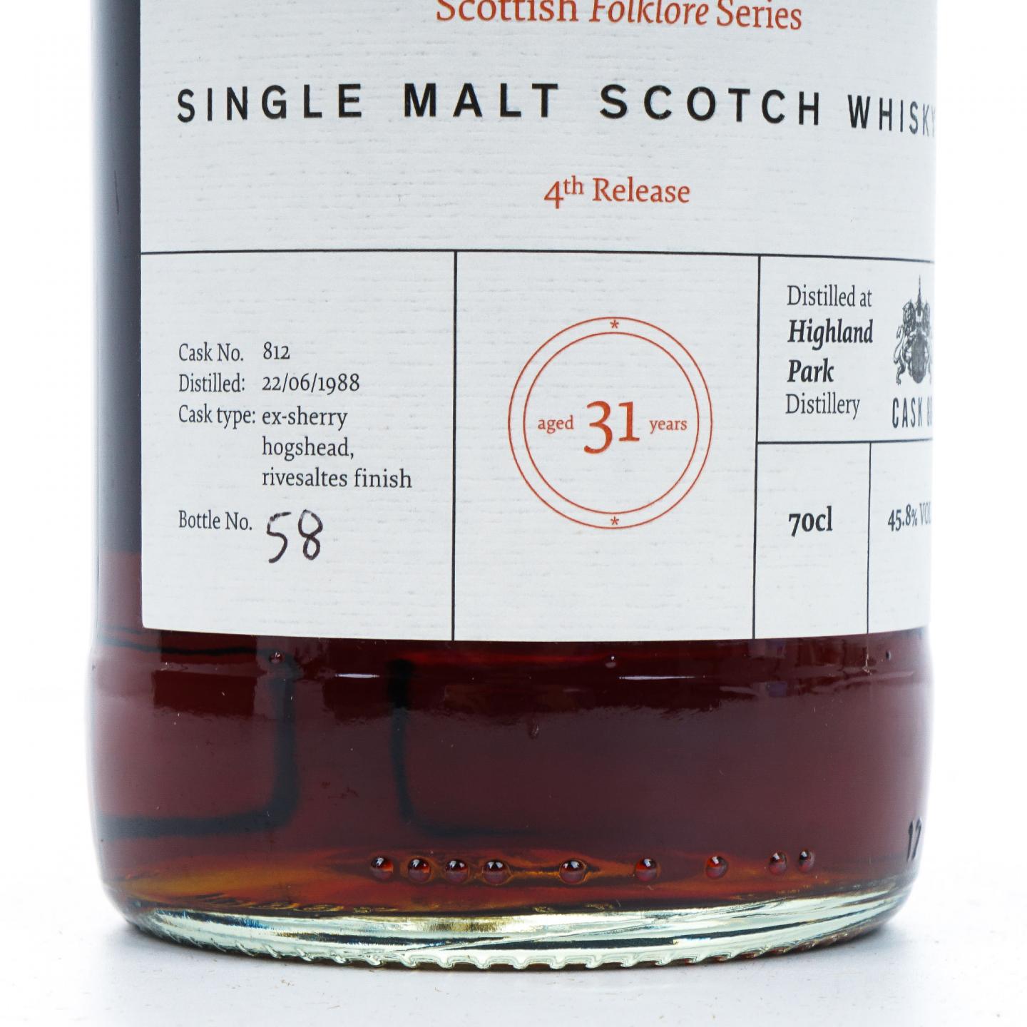 Highland Park 高原骑士 31年 1988 苏格兰传说系列 Nuckelavee 第四辑 Cask 88