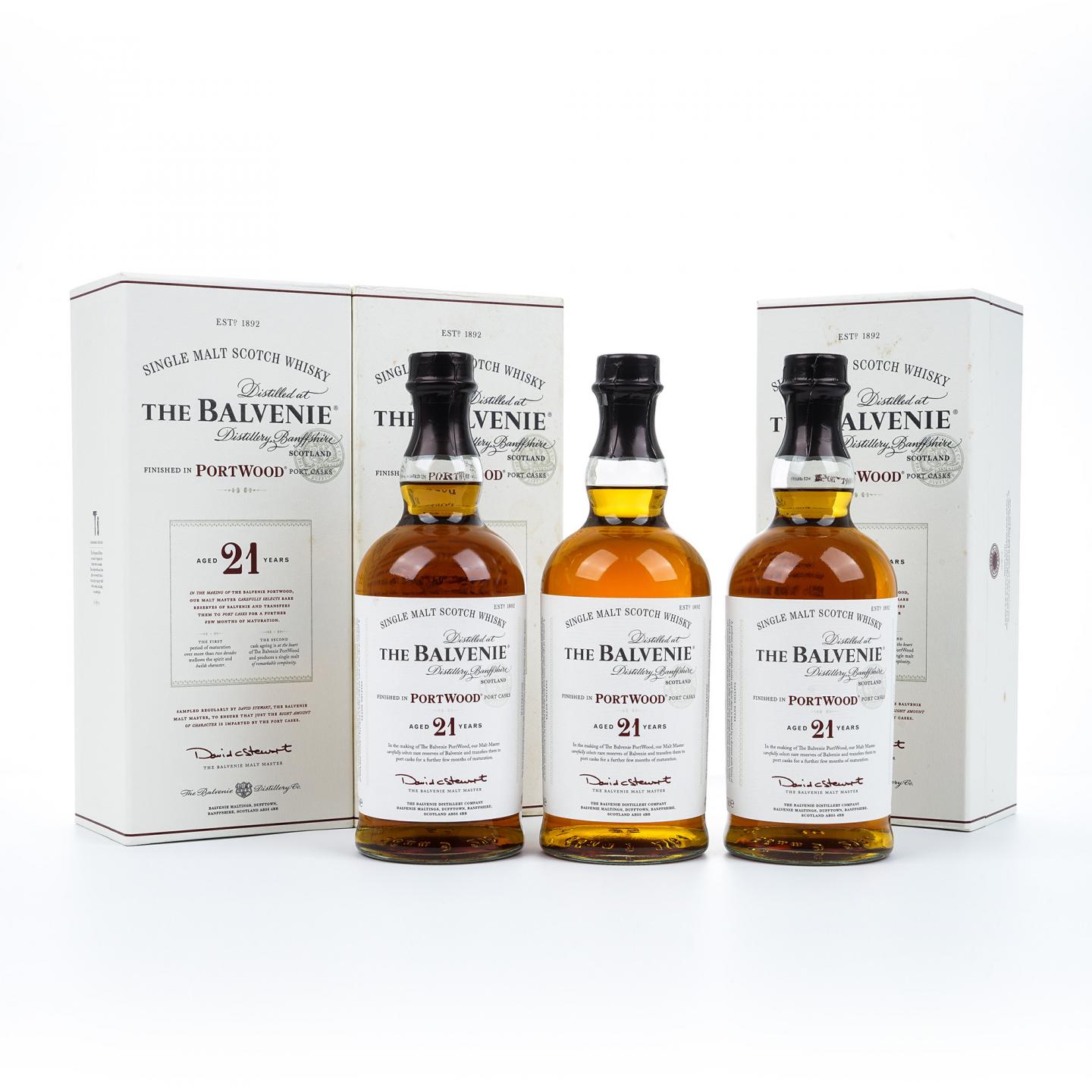 Balvenie 百富 21年 波特桶后熟 700ml*3瓶组