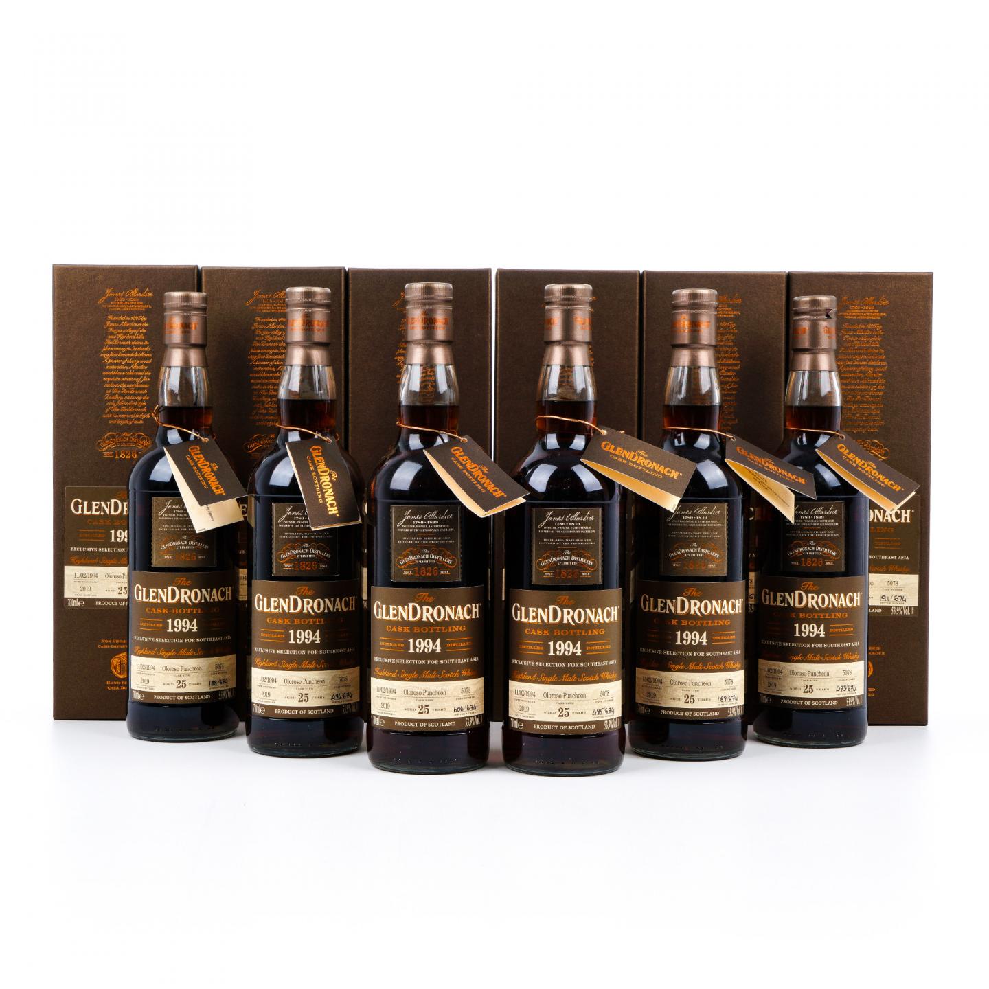 格兰多纳 25年 1994-2019 雪莉桶 6瓶组