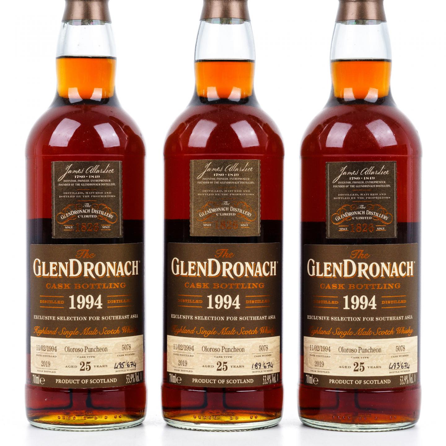 格兰多纳 25年 1994-2019 雪莉桶 6瓶组