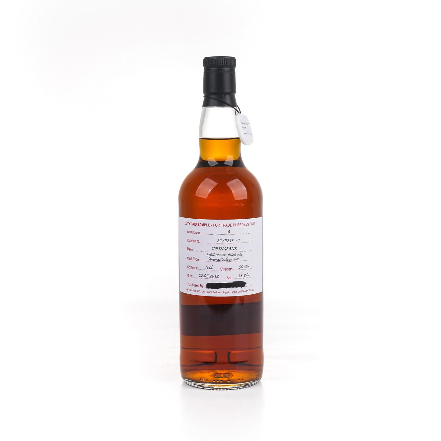 Springbank 云顶 13年 2012 完税瓶