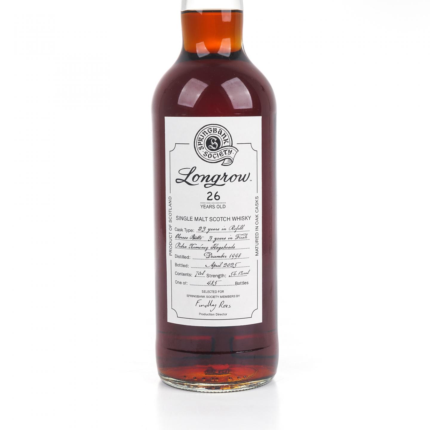 Longrow 朗格罗 26年 1998-2025 云顶协会出品 雪莉桶