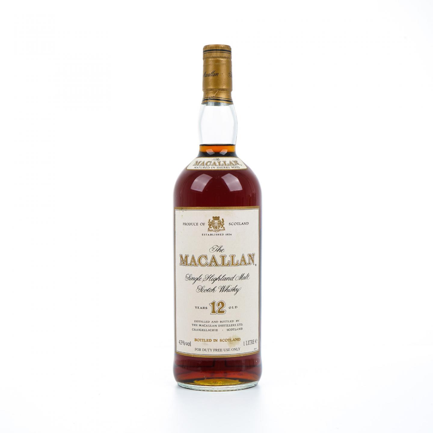Macallan 麦卡伦 12年 雪莉桶 1升装 43%