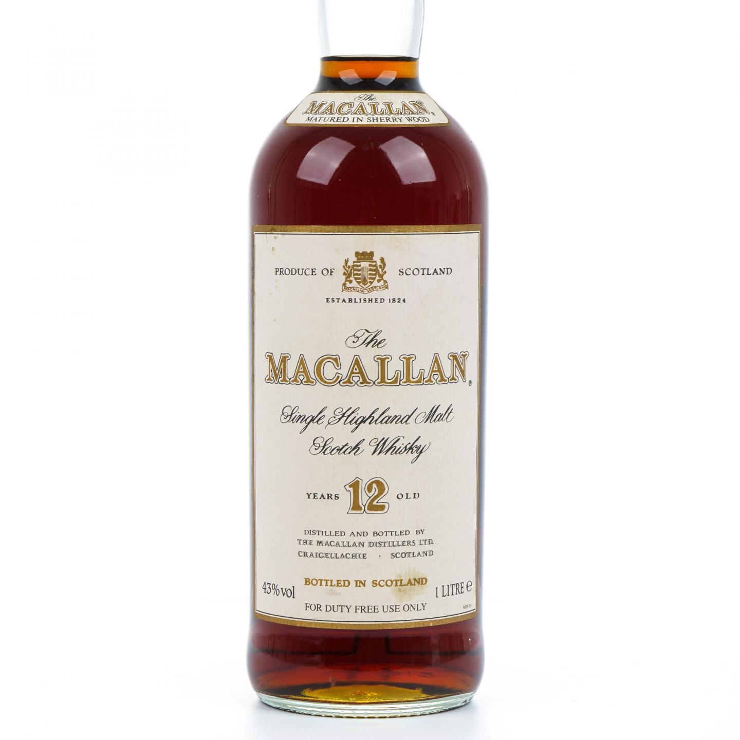 Macallan 麦卡伦 12年 雪莉桶 1升装 43%