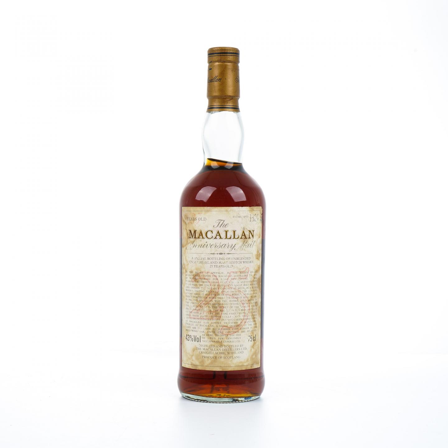 麦卡伦 25年 the Anniversary Malt系列 750ml