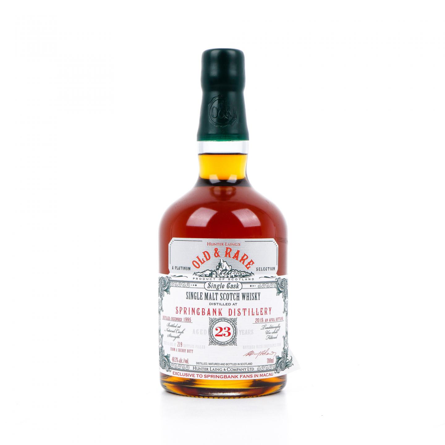 Springbank 云顶 23年 1995-2019 HL Old & Rare 雪莉单桶 桶强 48.3%Vol.