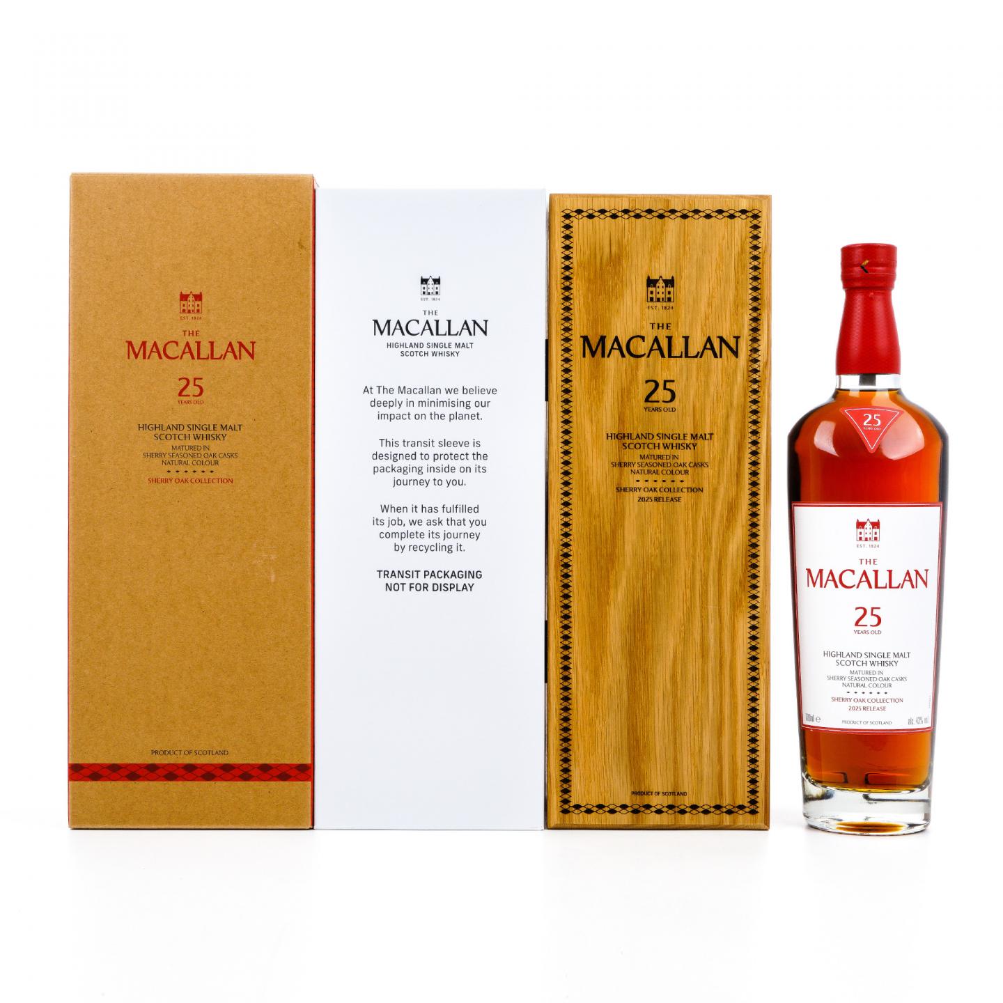 麦卡伦 25年 2025 雪莉桶 木礼盒