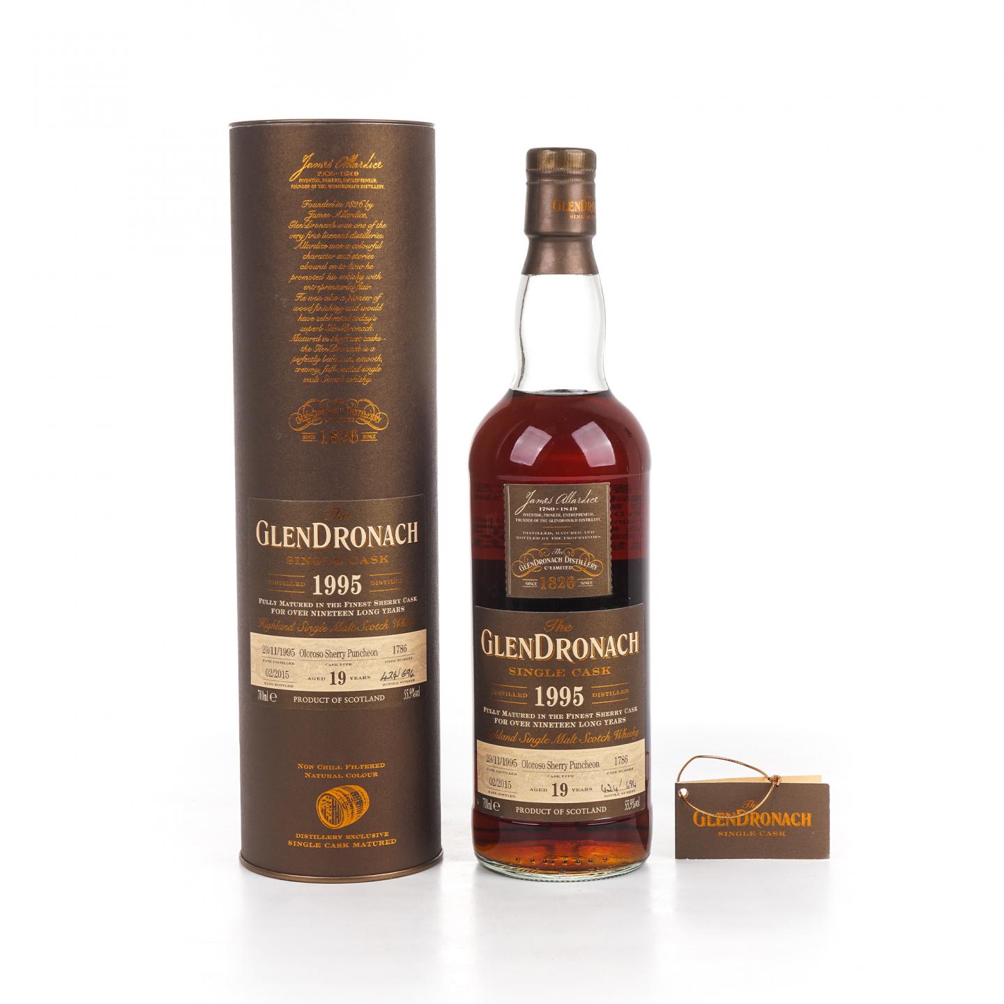 Glendronach 格兰多纳 19年 1995-2015 雪莉单桶#1786