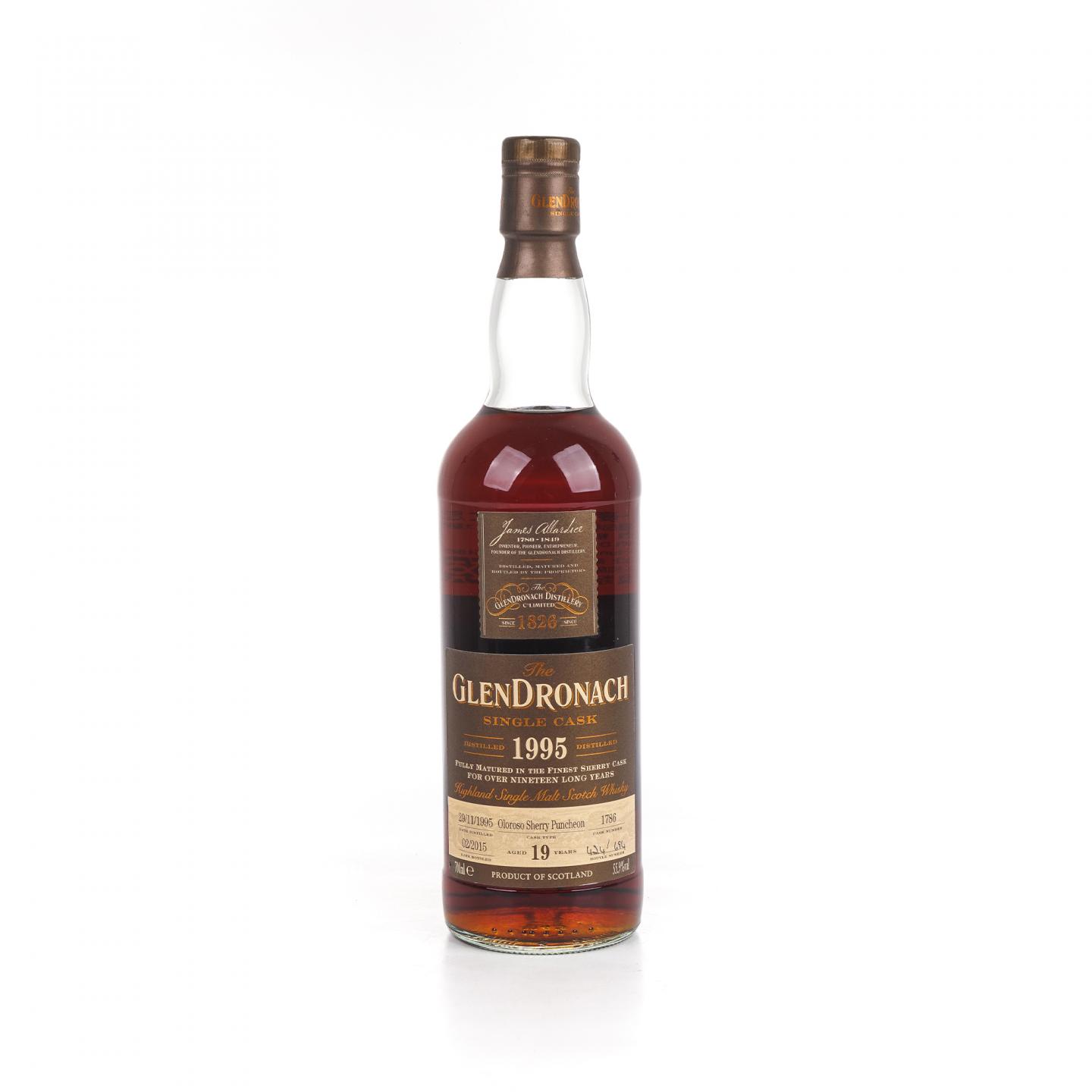 Glendronach 格兰多纳 19年 1995-2015 雪莉单桶#1786
