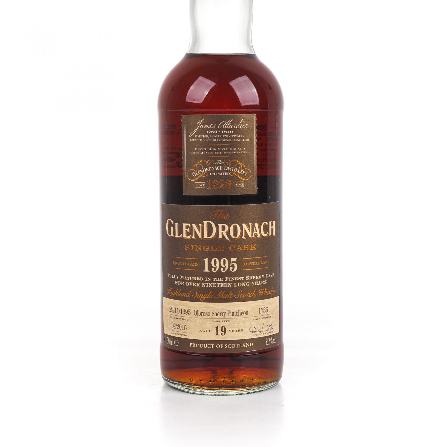 Glendronach 格兰多纳 19年 1995-2015 雪莉单桶#1786