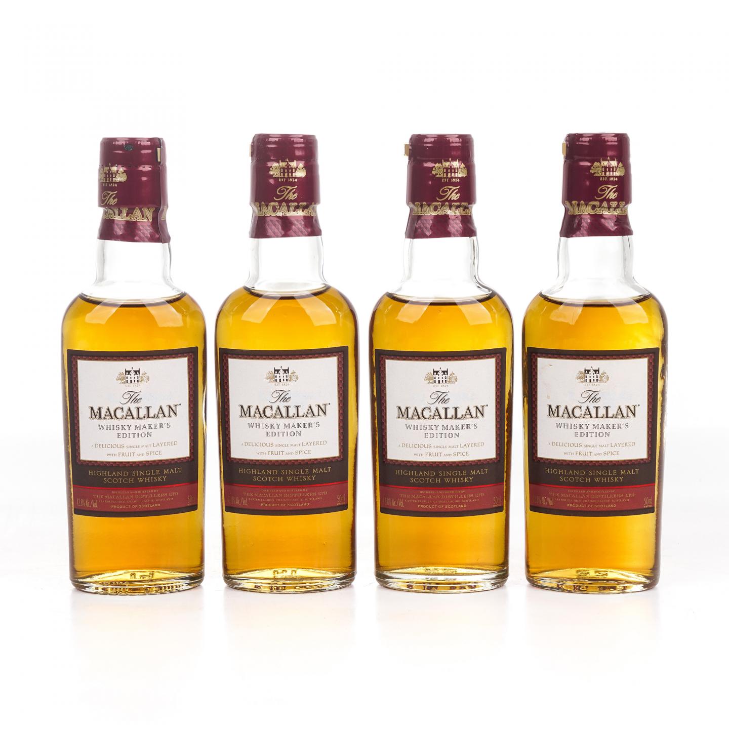 【酒版】Macallan 麦卡伦 1824系列 Whisky Maker's Edition 12瓶组*50ml