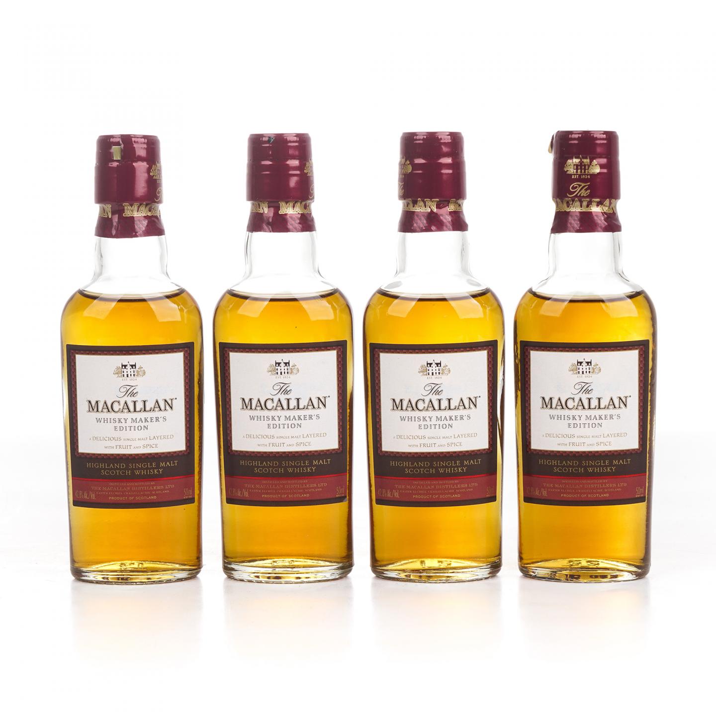 【酒版】Macallan 麦卡伦 1824系列 Whisky Maker's Edition 12瓶组*50ml