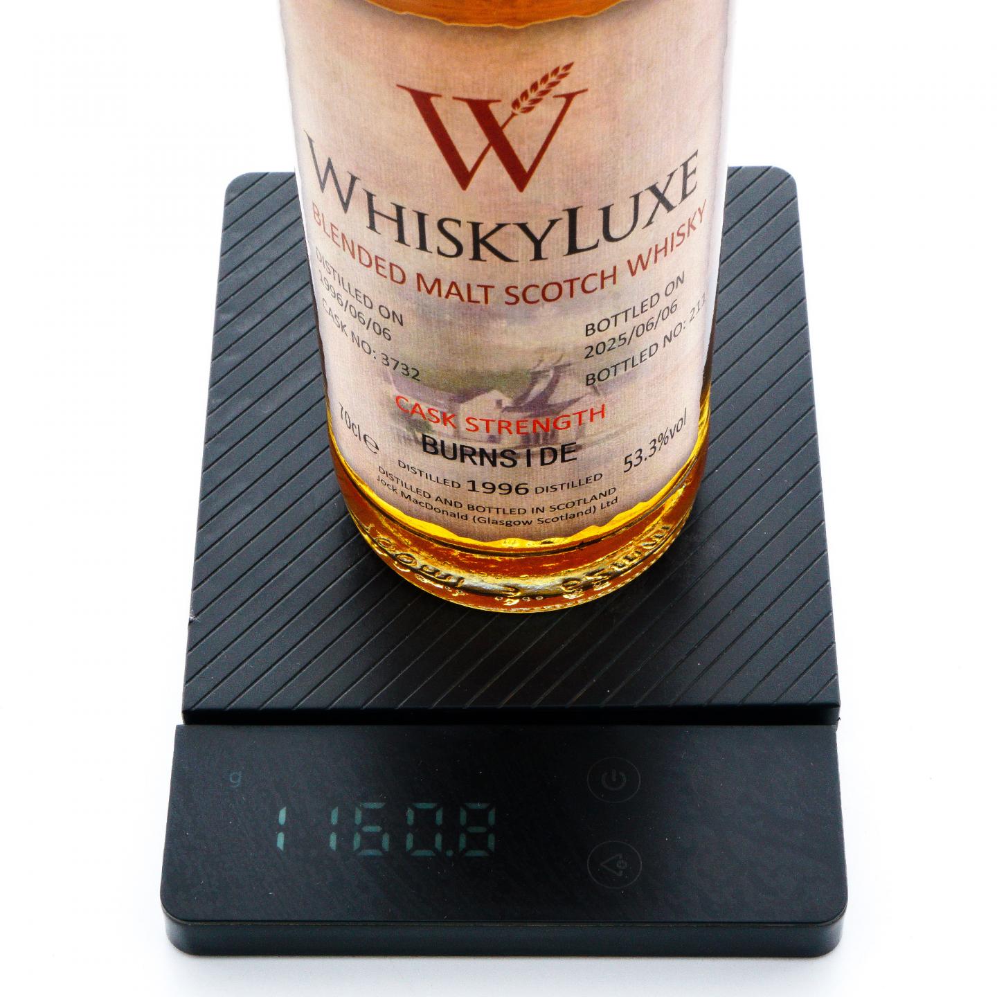 Burnside 1996-2025 百富汤匙桶#3732 Whiskyluxe 桶强