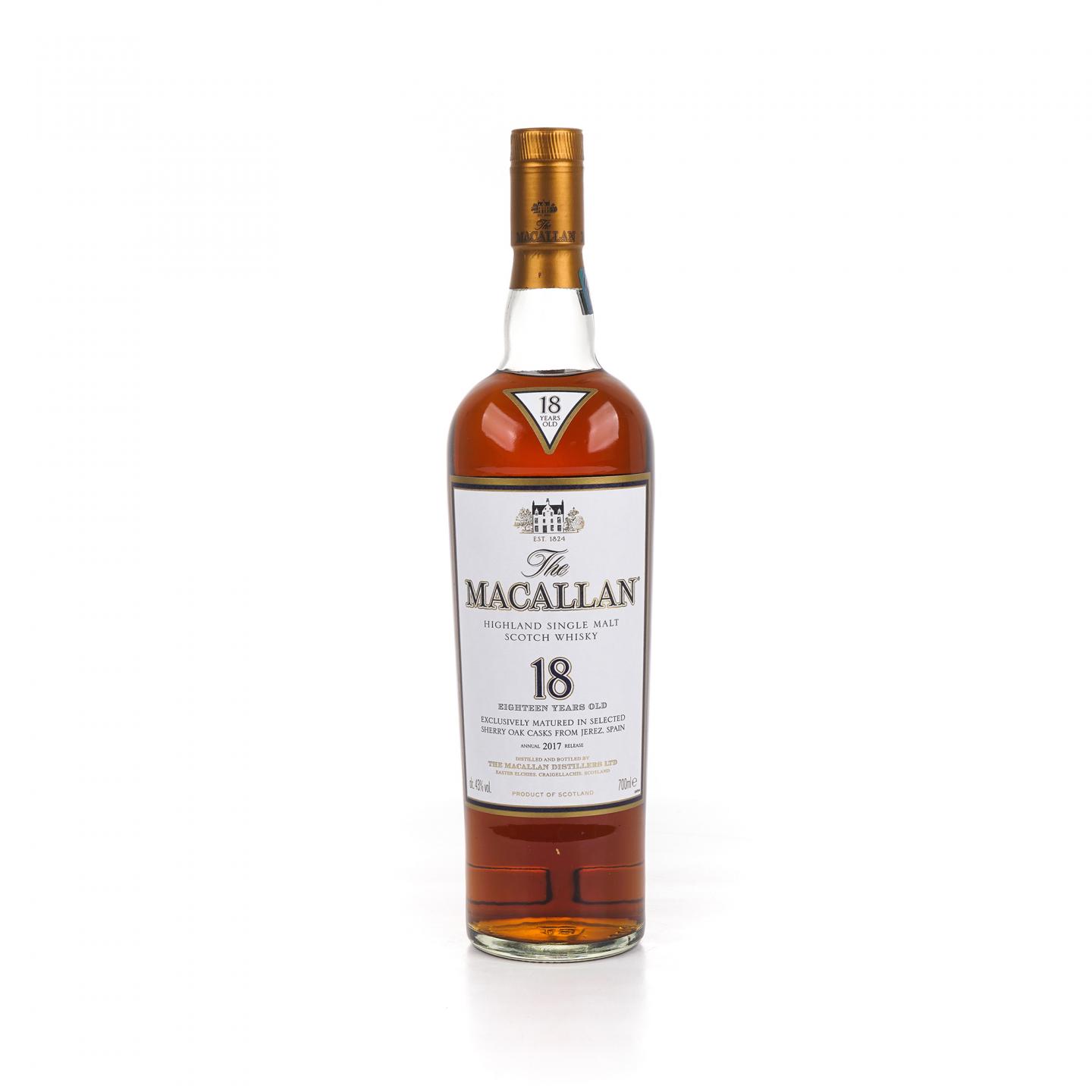 Macallan 麦卡伦 18年 2017 雪莉桶