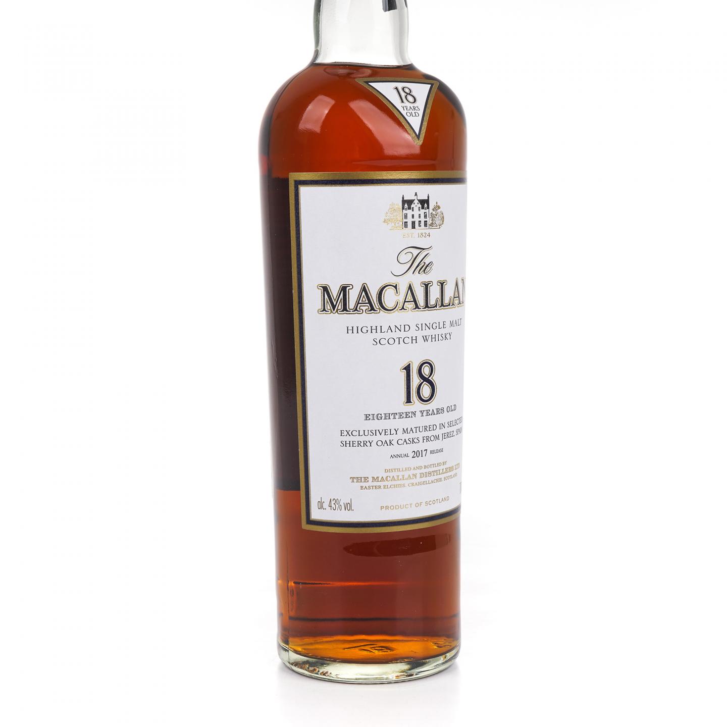 Macallan 麦卡伦 18年 2017 雪莉桶