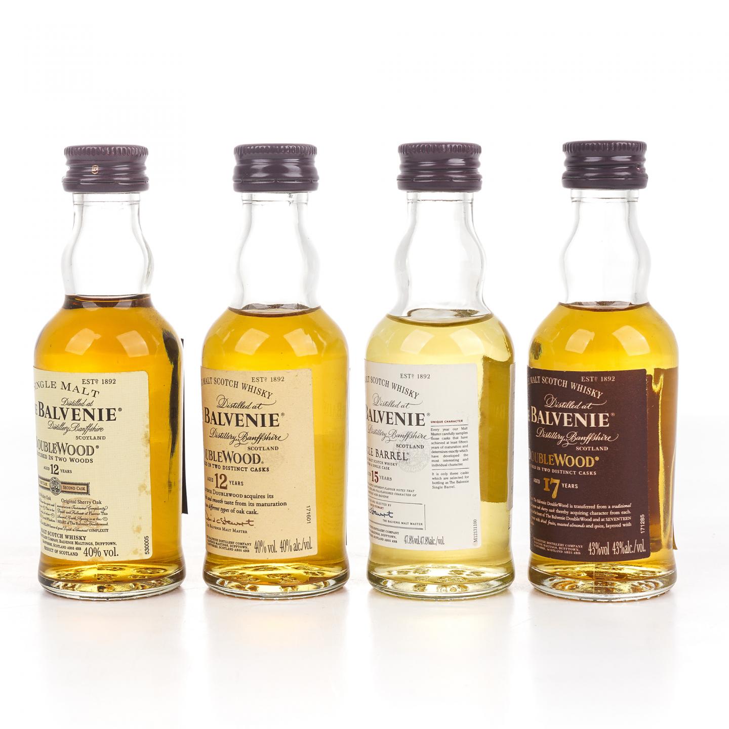 【酒版】Balvenie 百富 12/15/17年 50ml*4支组