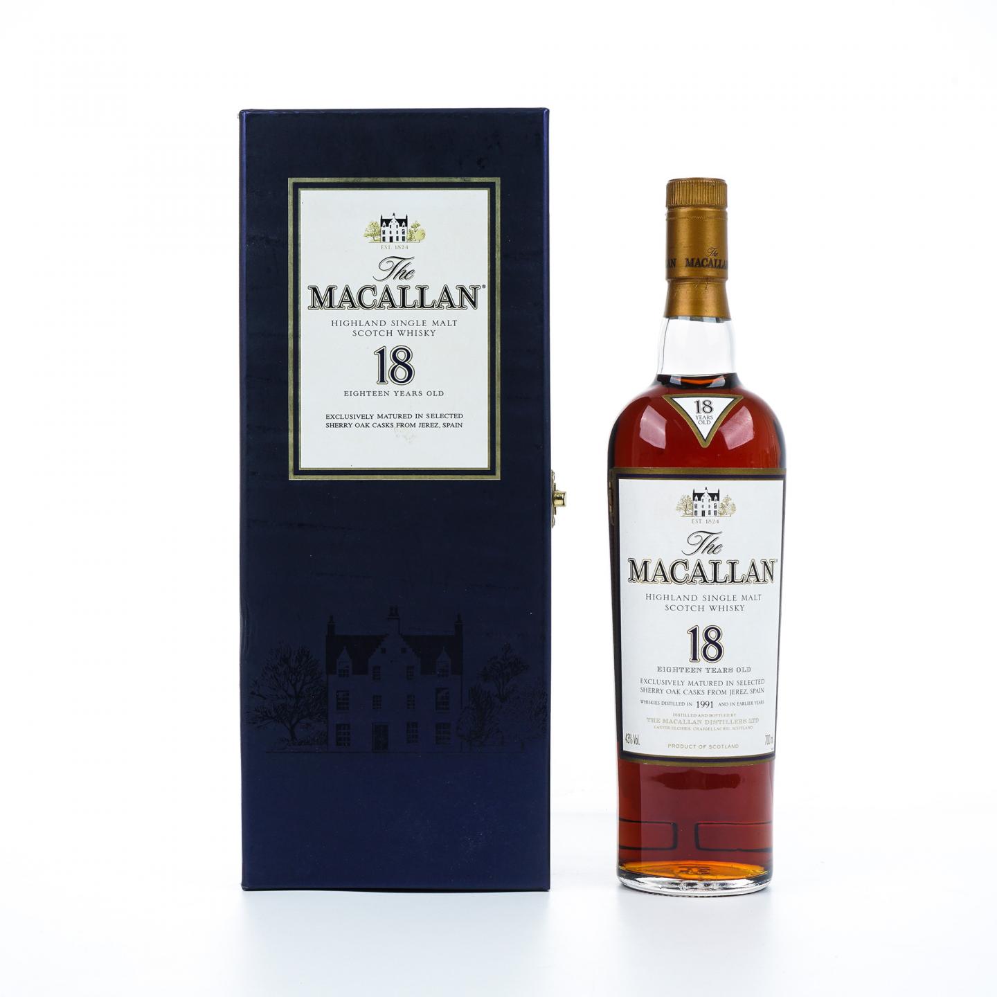 Macallan 麦卡伦 18年 1991 雪莉桶 43%Vol.