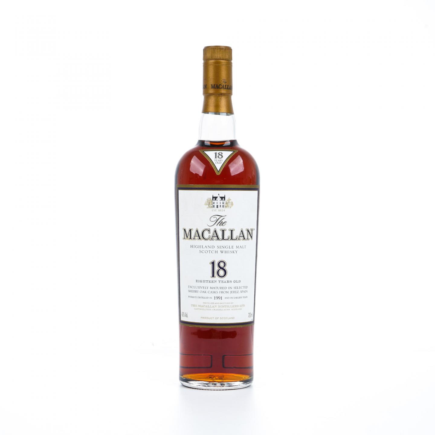 Macallan 麦卡伦 18年 1991 雪莉桶 43%Vol.