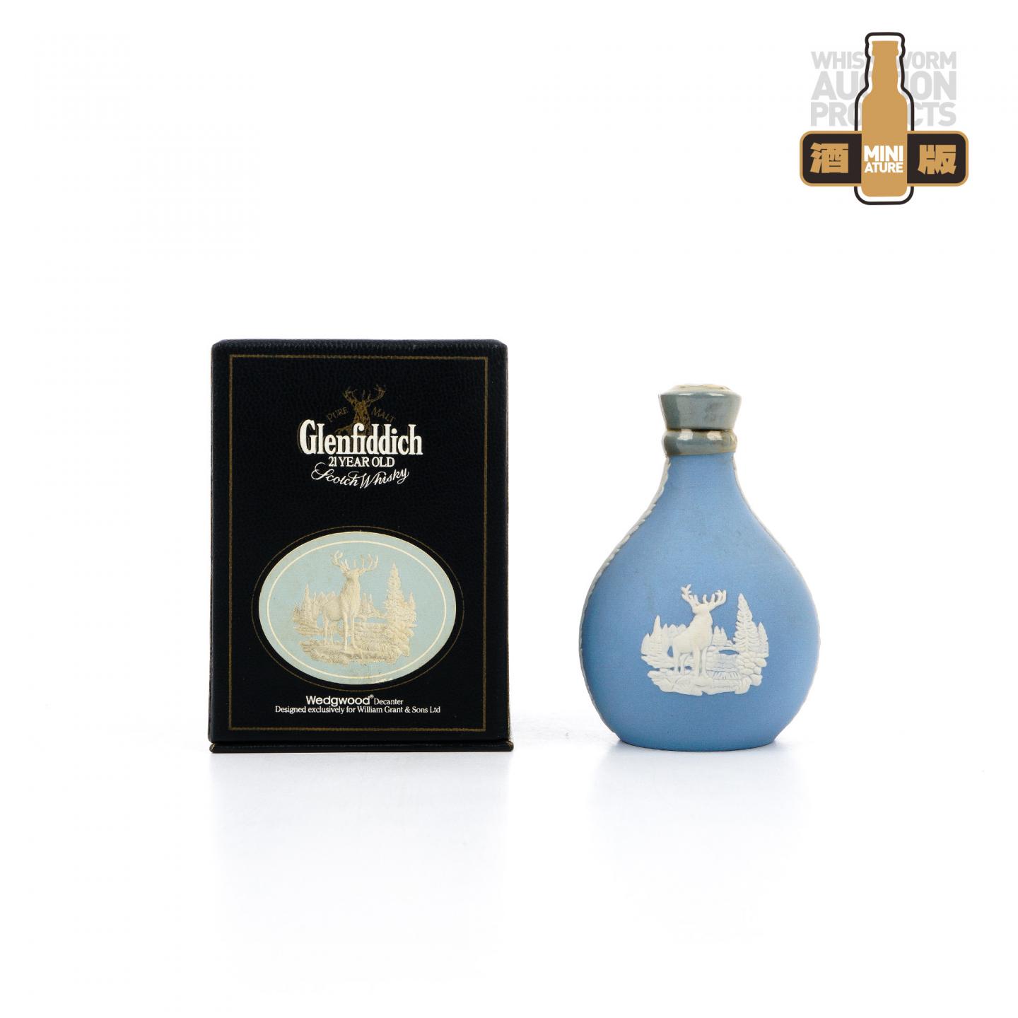 【酒版】Glenfiddich 格兰菲迪 21年 蓝色白鹿瓷瓶 50ml